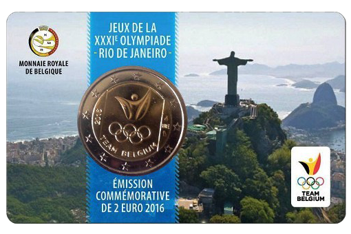 2 euros conmemorativa Equipo Olímpico de Bélgica